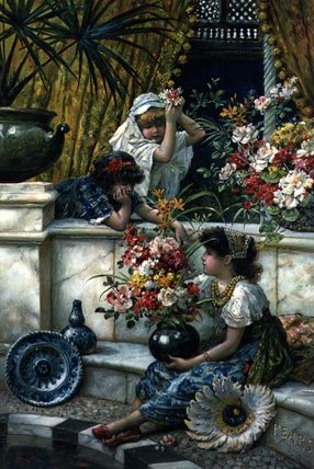 Wikioo.org - สารานุกรมวิจิตรศิลป์ - จิตรกรรม William Stephen Coleman - Flowers Of The East,