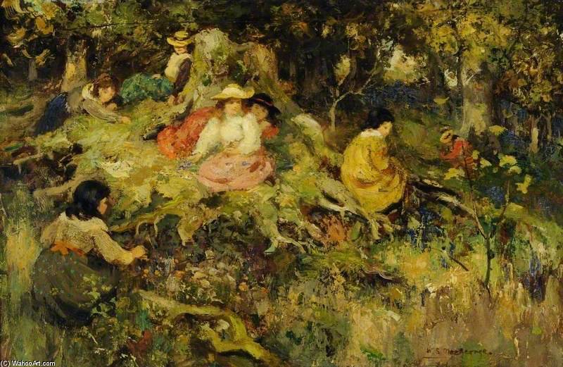 Wikioo.org - The Encyclopedia of Fine Arts - Painting, Artwork by William Stewart Macgeorge - A Children's Picnic