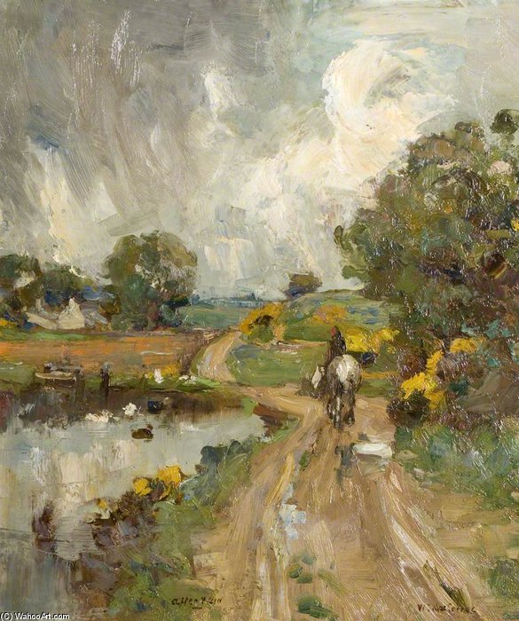 WikiOO.org - אנציקלופדיה לאמנויות יפות - ציור, יצירות אמנות William Stewart Macgeorge - After Rain
