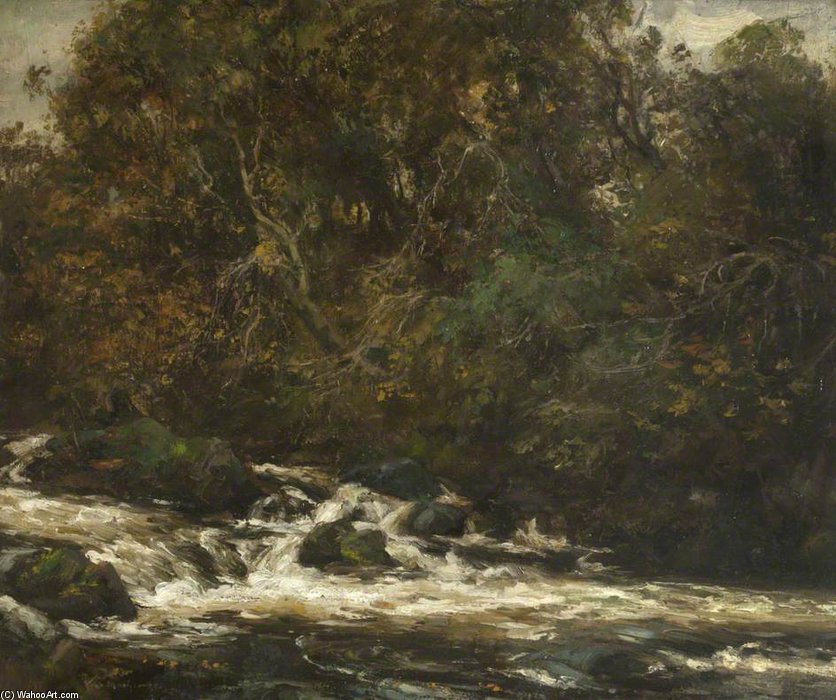 WikiOO.org - Encyclopedia of Fine Arts - Lukisan, Artwork William Stewart Macgeorge - Black Water Of Dee