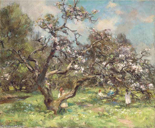 WikiOO.org - Εγκυκλοπαίδεια Καλών Τεχνών - Ζωγραφική, έργα τέχνης William Stewart Macgeorge - Cherry Blossom