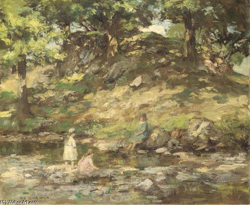 Wikioo.org - The Encyclopedia of Fine Arts - Painting, Artwork by William Stewart Macgeorge - Children In A Glen