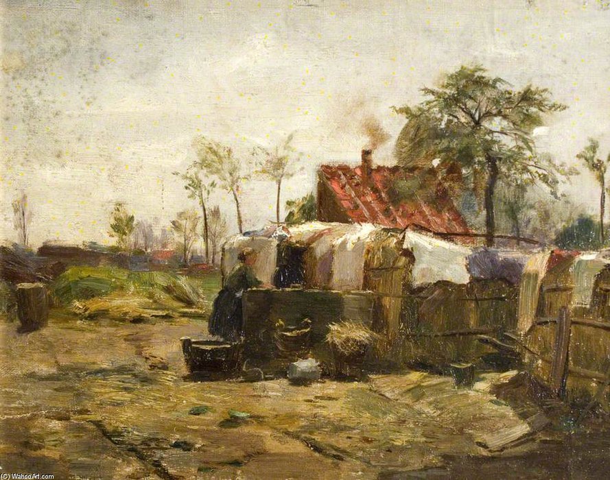 Wikioo.org - The Encyclopedia of Fine Arts - Painting, Artwork by William Stewart Macgeorge - Farm Scene