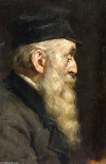 Wikioo.org - The Encyclopedia of Fine Arts - Painting, Artwork by William Stewart Macgeorge - Portrait Of An Old Man