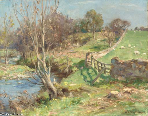 Wikioo.org – La Enciclopedia de las Bellas Artes - Pintura, Obras de arte de William Stewart Macgeorge - Primavera, Kirkcudbright