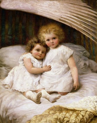 WikiOO.org - אנציקלופדיה לאמנויות יפות - ציור, יצירות אמנות William Strutt - Beneath An Angel's Wing