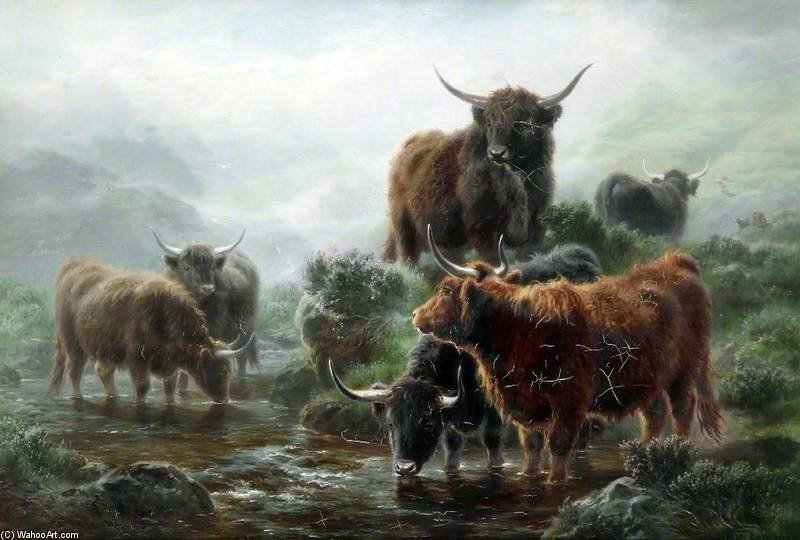 Wikioo.org - The Encyclopedia of Fine Arts - Painting, Artwork by William Watson - Misty Morning, Glen Goil