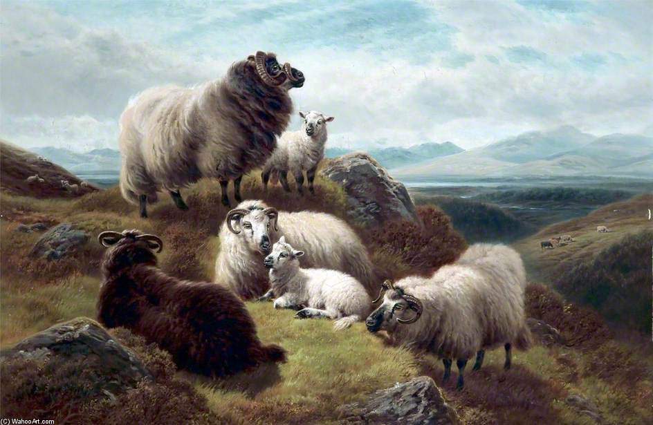 Wikioo.org - The Encyclopedia of Fine Arts - Painting, Artwork by William Watson - Spring, Glen Fyne, Argyllshire