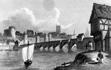 WikiOO.org - אנציקלופדיה לאמנויות יפות - ציור, יצירות אמנות William Westall - Castle And City Of Limerick