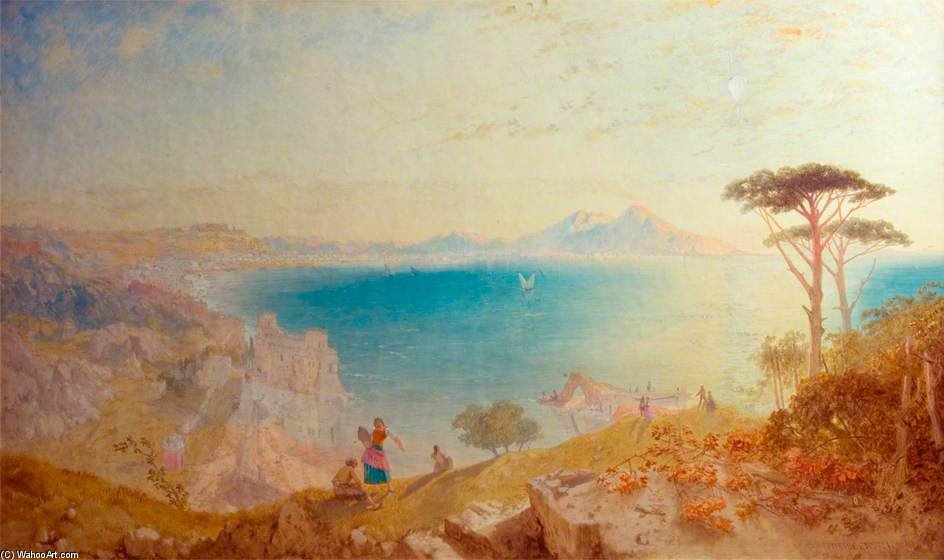 Wikioo.org - The Encyclopedia of Fine Arts - Painting, Artwork by James Baker Pyne - The Bay Of Naples