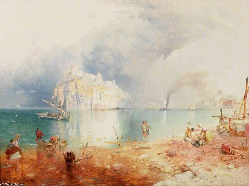 Wikioo.org – La Enciclopedia de las Bellas Artes - Pintura, Obras de arte de James Baker Pyne - La isla de Ischia