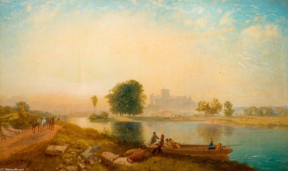 Wikioo.org - The Encyclopedia of Fine Arts - Painting, Artwork by James Baker Pyne - Windsor Castle, Morning