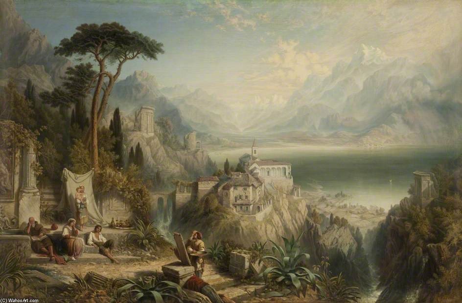 WikiOO.org - Encyclopedia of Fine Arts - Maleri, Artwork James Duffield Harding - Locarno, Switzerland