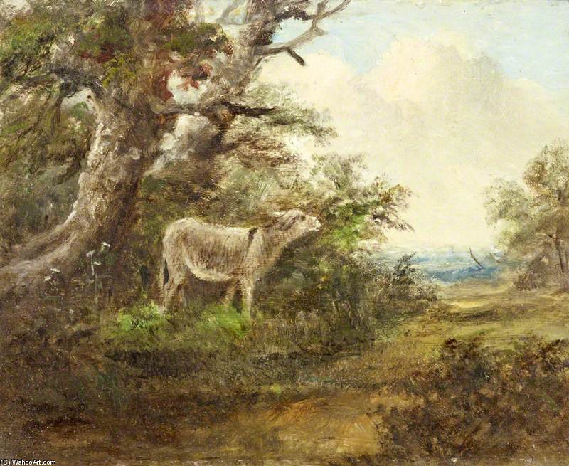 WikiOO.org - אנציקלופדיה לאמנויות יפות - ציור, יצירות אמנות James Stark - A Donkey In A Wood