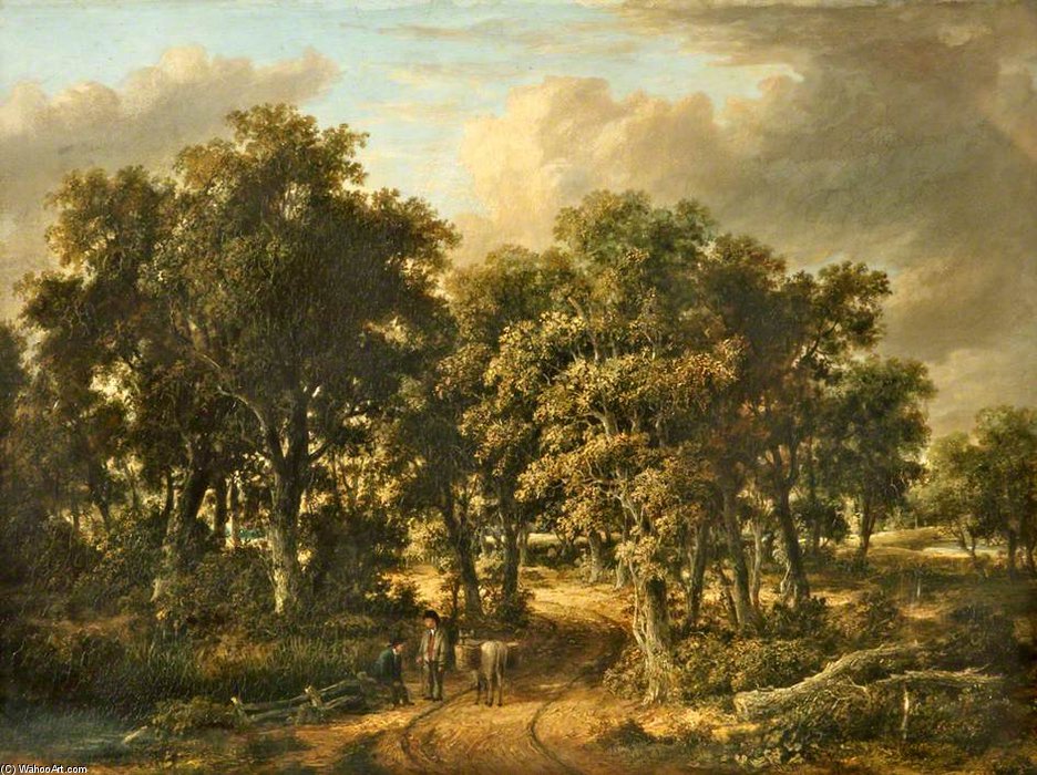 Wikioo.org - The Encyclopedia of Fine Arts - Painting, Artwork by James Stark - A Wooded Landscape