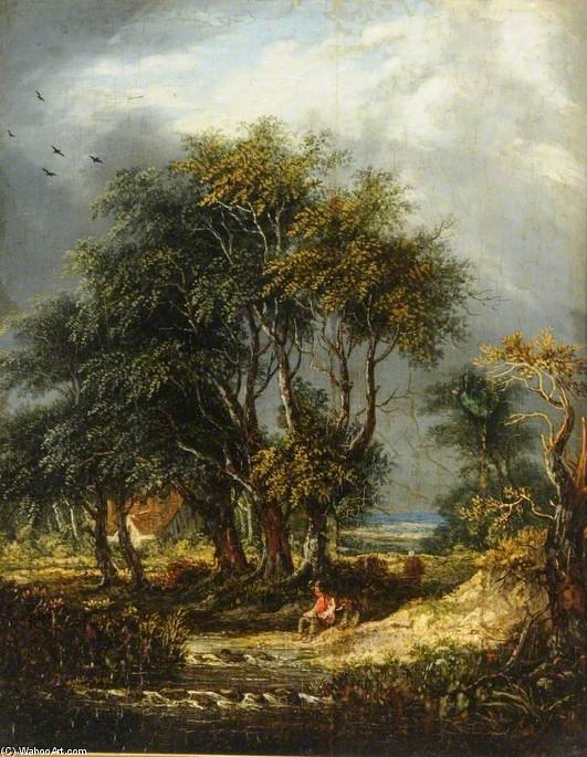 Wikioo.org - The Encyclopedia of Fine Arts - Painting, Artwork by James Stark - A Woody Landscape