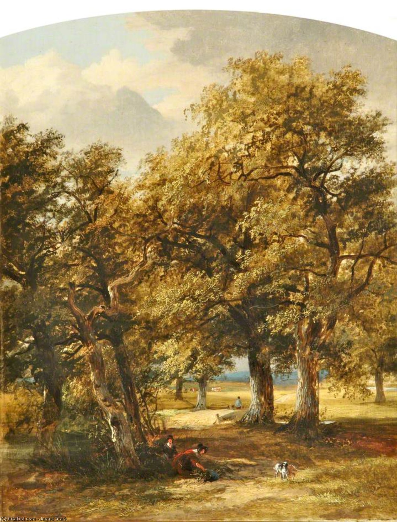 Wikioo.org - The Encyclopedia of Fine Arts - Painting, Artwork by James Stark - Windsor Great Park, Near Middle Gates