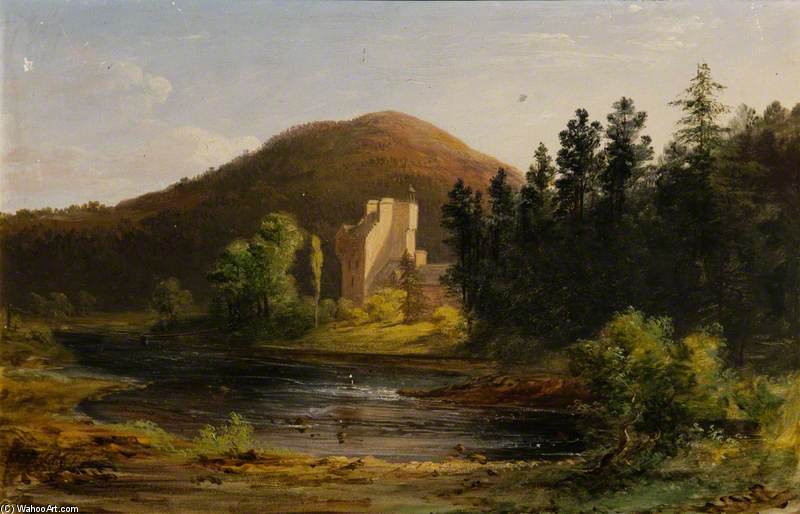 WikiOO.org - دایره المعارف هنرهای زیبا - نقاشی، آثار هنری James William Giles - Castle By A River