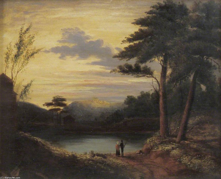 Wikioo.org - The Encyclopedia of Fine Arts - Painting, Artwork by James William Giles - Lochside Scene