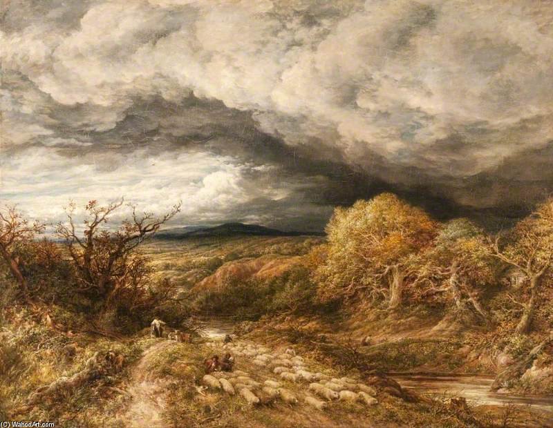 Wikioo.org - The Encyclopedia of Fine Arts - Painting, Artwork by John Linnell - A Coming Storm