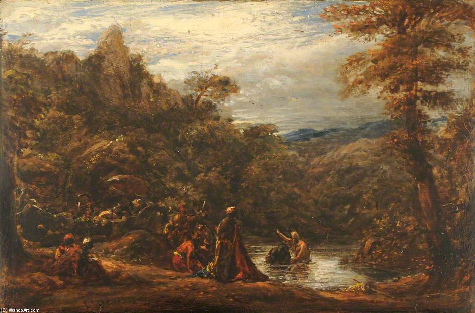 Wikioo.org - The Encyclopedia of Fine Arts - Painting, Artwork by John Linnell - Baptism Of The Eunuch
