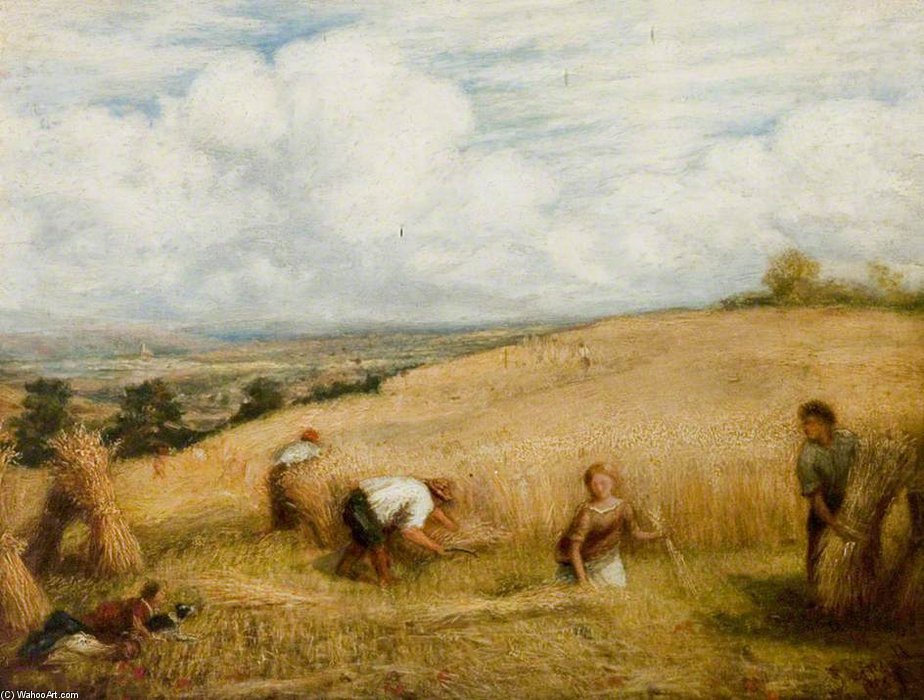 WikiOO.org - Encyclopedia of Fine Arts - Maleri, Artwork John Linnell - Harvesting