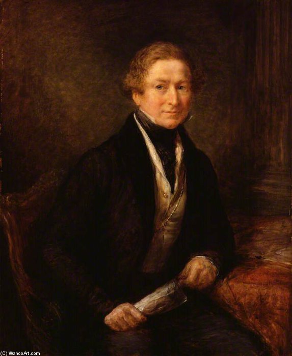 WikiOO.org - אנציקלופדיה לאמנויות יפות - ציור, יצירות אמנות John Linnell - Sir Robert Peel, 2nd Bt -