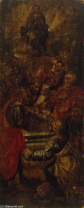 WikiOO.org - Encyclopedia of Fine Arts - Malba, Artwork John Linnell - The Assumption Of The Virgin