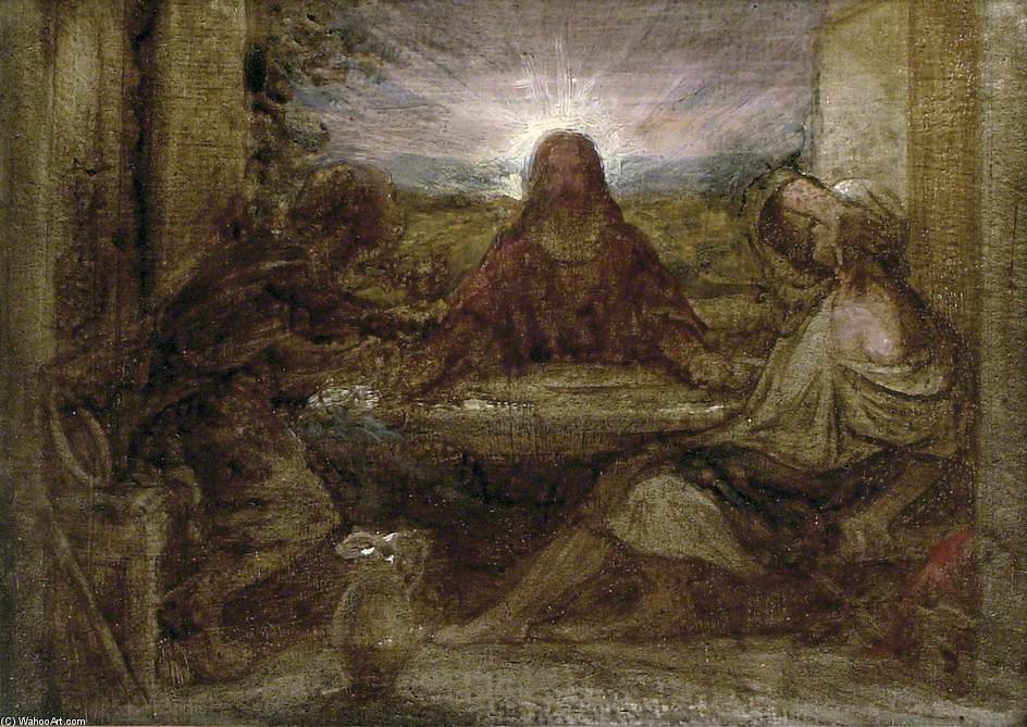 Wikioo.org - The Encyclopedia of Fine Arts - Painting, Artwork by John Linnell - The Supper At Emmaus