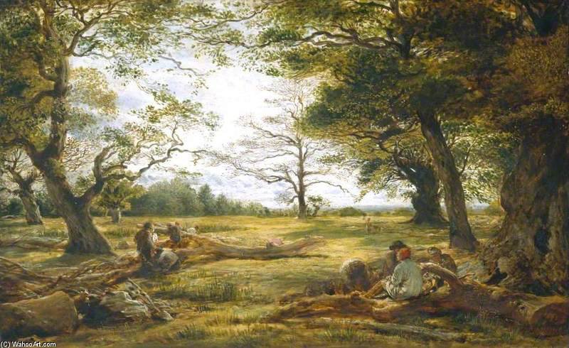 WikiOO.org - Enciklopedija likovnih umjetnosti - Slikarstvo, umjetnička djela John Linnell - Windsor Forest