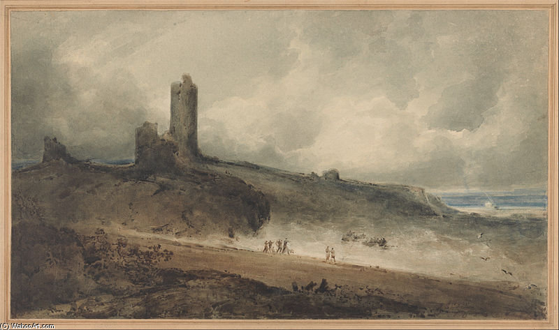 WikiOO.org - Εγκυκλοπαίδεια Καλών Τεχνών - Ζωγραφική, έργα τέχνης John Sell Cotman - Aberystwyth Castle