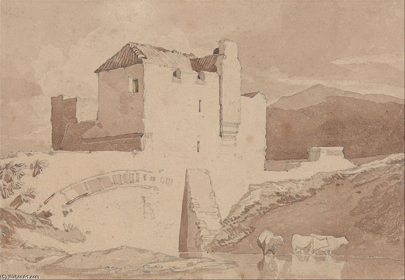 WikiOO.org - Encyclopedia of Fine Arts - Maalaus, taideteos John Sell Cotman - An Old Building