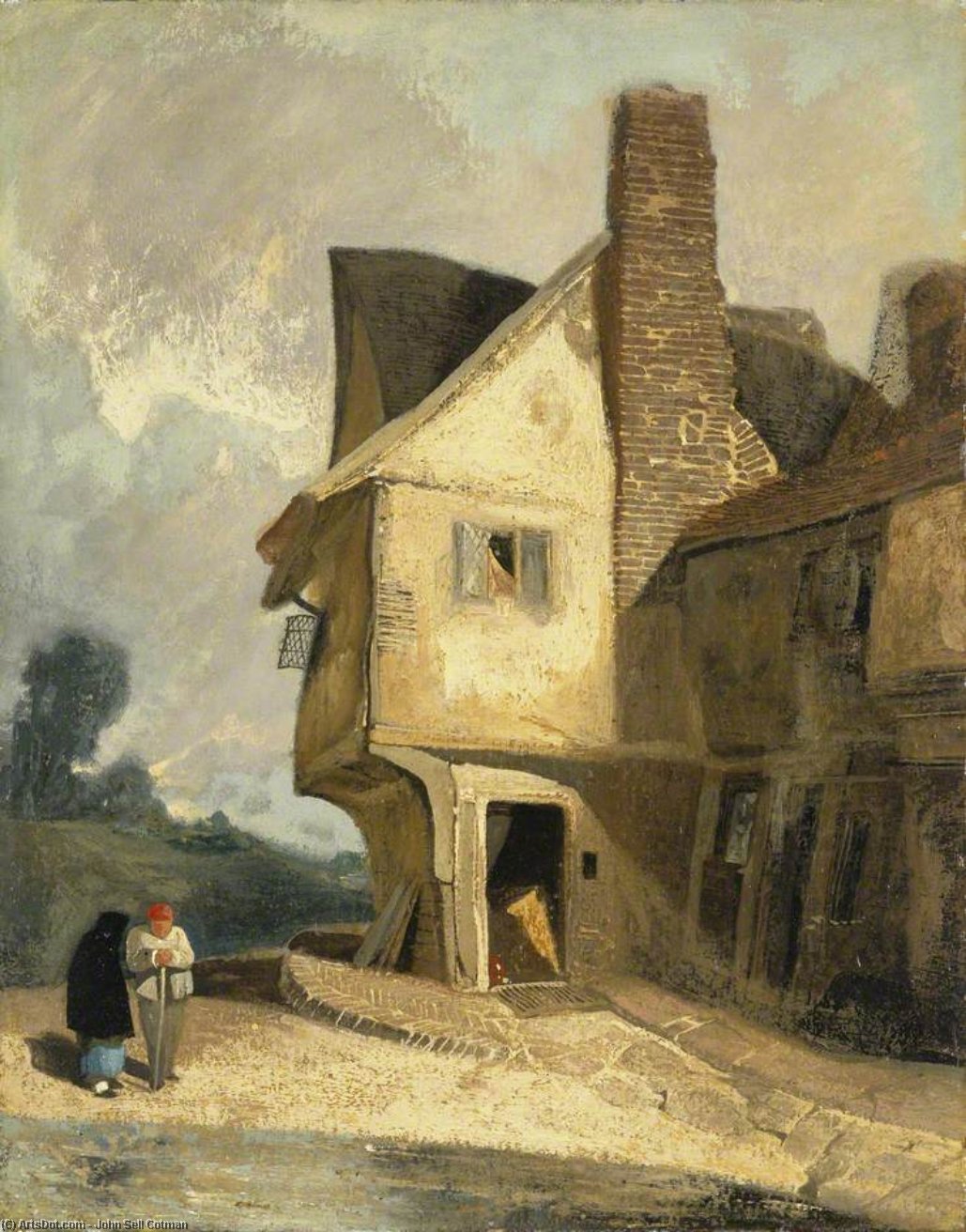 Wikioo.org - The Encyclopedia of Fine Arts - Painting, Artwork by John Sell Cotman - An Old House At St Albans