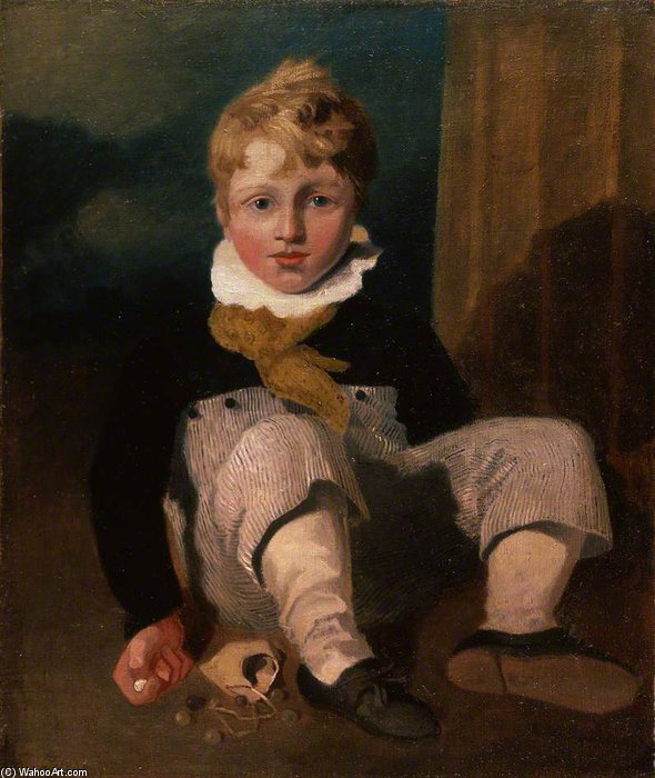 WikiOO.org - Enciklopedija dailės - Tapyba, meno kuriniai John Sell Cotman - Boy At Marbles (henry Cotman)
