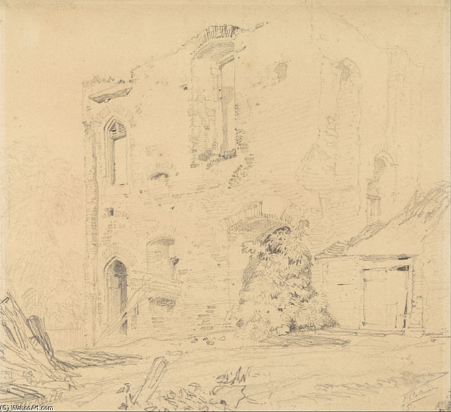 WikiOO.org - Encyclopedia of Fine Arts - Maleri, Artwork John Sell Cotman - Caister Castle, Norfolk