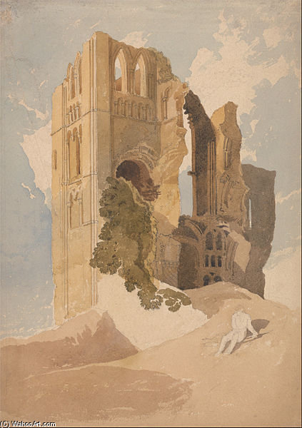 WikiOO.org - Enciklopedija likovnih umjetnosti - Slikarstvo, umjetnička djela John Sell Cotman - Castle Acre Priory, Norfolk -