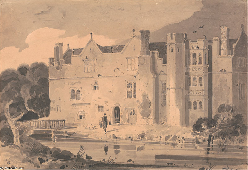 WikiOO.org - Encyclopedia of Fine Arts - Maalaus, taideteos John Sell Cotman - Hever Castle, Kent