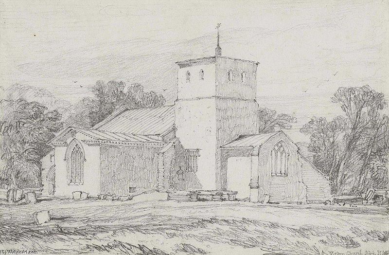 WikiOO.org - Енциклопедія образотворчого мистецтва - Живопис, Картини
 John Sell Cotman - Melton Church Norfolk
