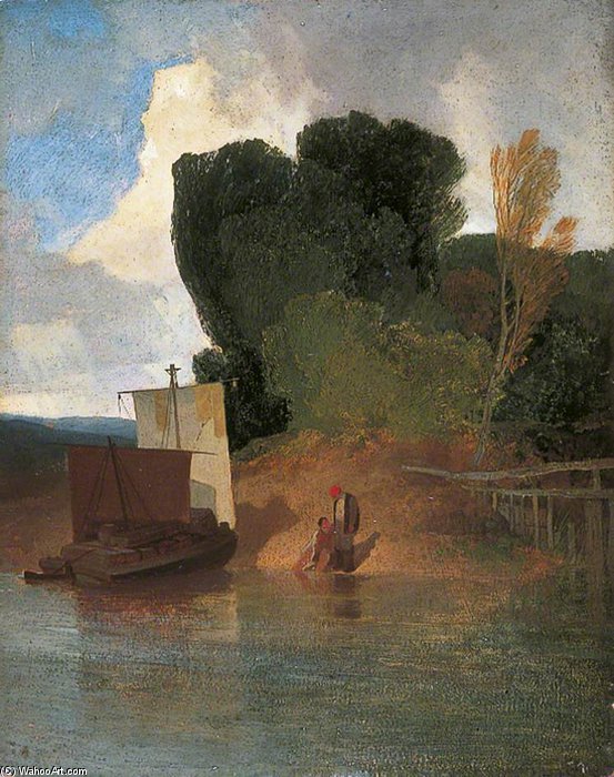 Wikioo.org - สารานุกรมวิจิตรศิลป์ - จิตรกรรม John Sell Cotman - On The River Yare