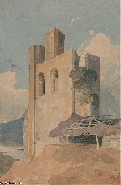 WikiOO.org - Encyclopedia of Fine Arts - Målning, konstverk John Sell Cotman - Sheriff Hutton Castle, Yorkshire