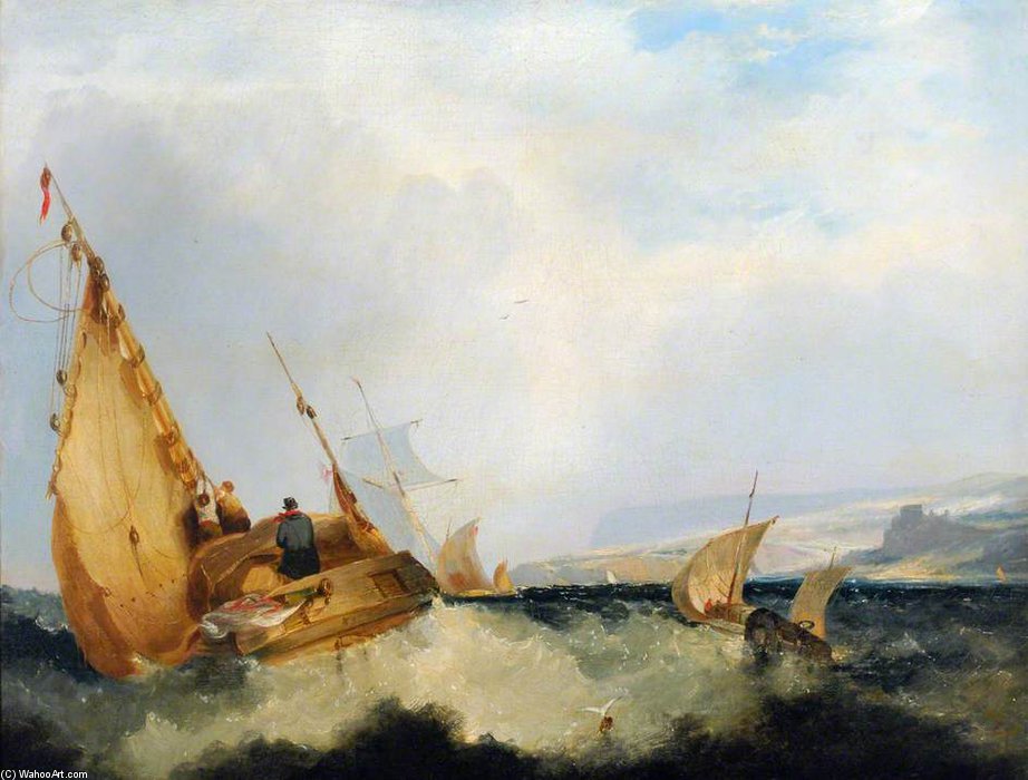 WikiOO.org - Енциклопедія образотворчого мистецтва - Живопис, Картини
 John Sell Cotman - Shipping Off The Isle Of Wight
