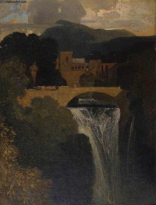 WikiOO.org - Encyclopedia of Fine Arts - Maalaus, taideteos John Sell Cotman - The Waterfall