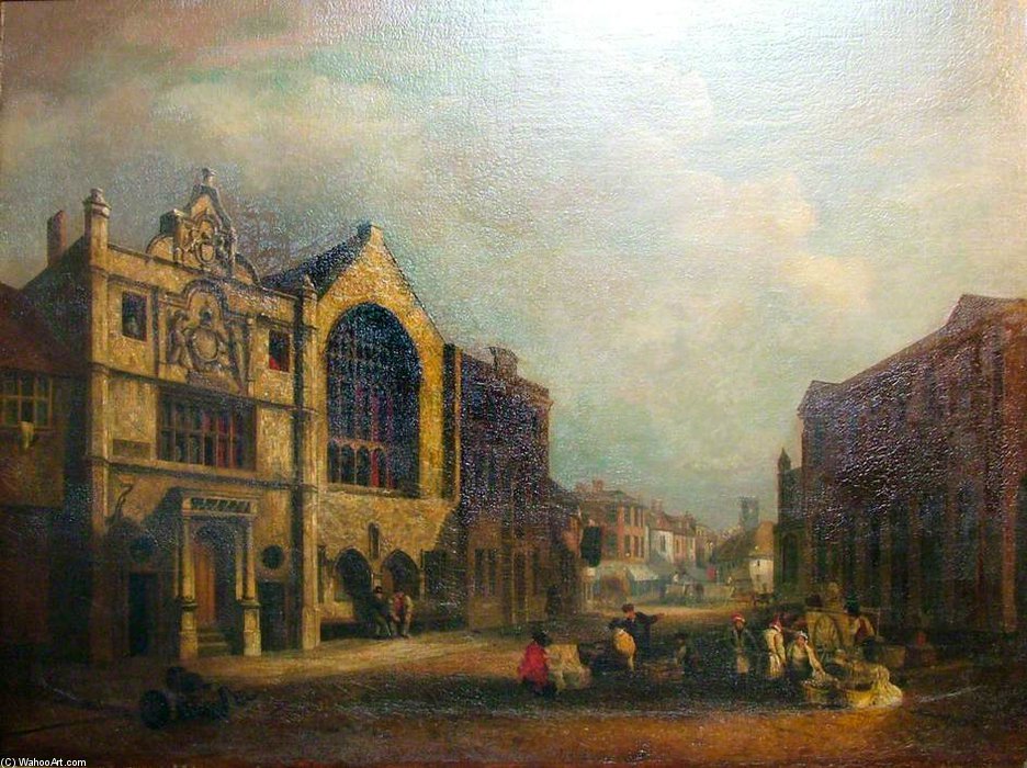 WikiOO.org - Enciclopedia of Fine Arts - Pictura, lucrări de artă John Sell Cotman - Town Hall, King's Lynn, Norfolk