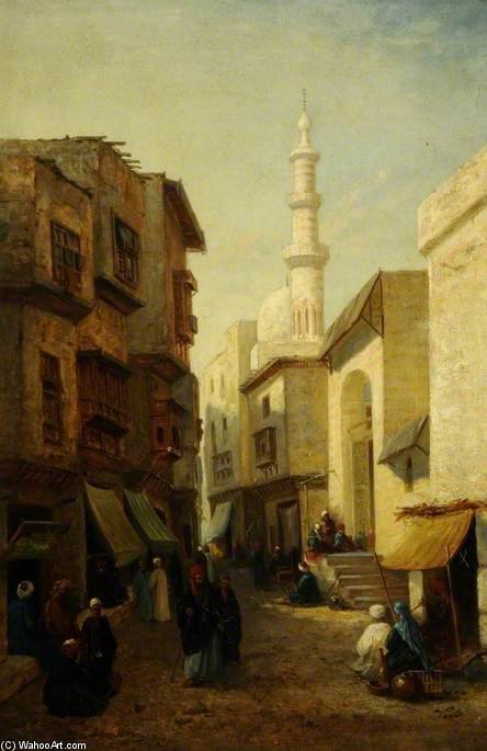 Wikioo.org - The Encyclopedia of Fine Arts - Painting, Artwork by John Varley Ii (The Younger) - Mosque Near The Bab Al-nasr, Cairo