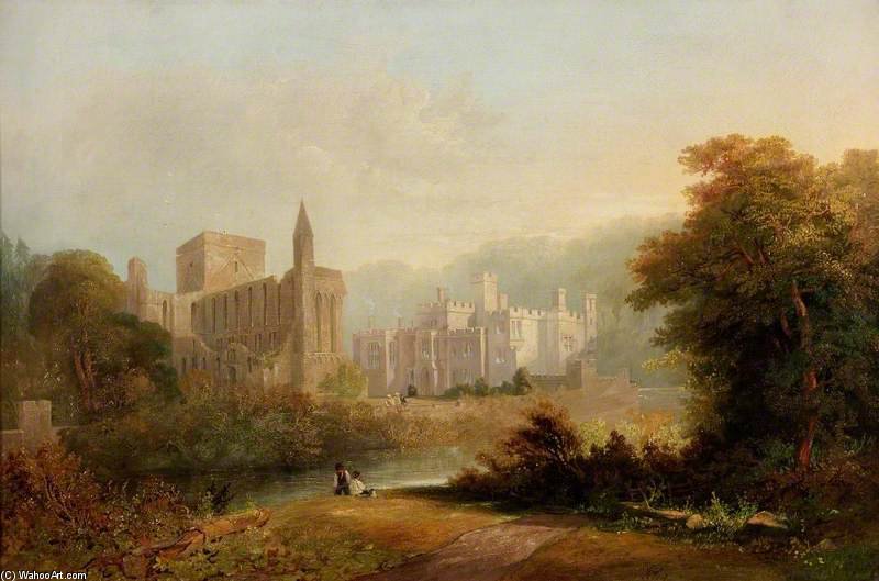 WikiOO.org - Enciklopedija dailės - Tapyba, meno kuriniai John Wilson Carmichael - Brinkburn Grange And The Ruins Of Brinkburn Priory
