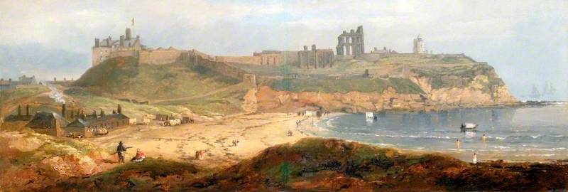 WikiOO.org - Енциклопедия за изящни изкуства - Живопис, Произведения на изкуството John Wilson Carmichael - Priory And Castle, Tynemouth