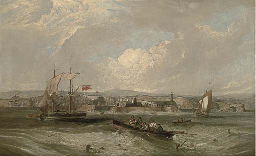 Wikioo.org - The Encyclopedia of Fine Arts - Painting, Artwork by John Wilson Carmichael - Seaham Harbour, County Durham