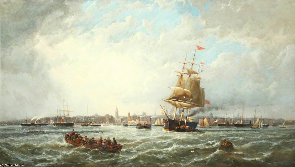 WikiOO.org - Enciclopédia das Belas Artes - Pintura, Arte por John Wilson Carmichael - View Of Liverpool