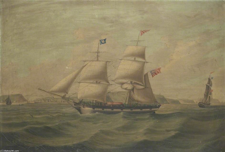 WikiOO.org - Enciklopedija likovnih umjetnosti - Slikarstvo, umjetnička djela Joseph Heard - Brigantine 'edwin', Off Harrington Harbour