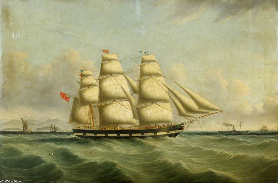 Wikioo.org - สารานุกรมวิจิตรศิลป์ - จิตรกรรม Joseph Heard - The Ship 'montezuma'